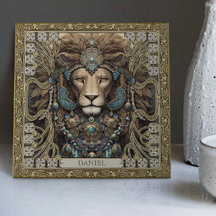 Carreau Bijoux Tribaux Personnalisés de Lion d'Esprit