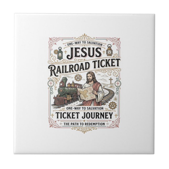 Carreau Billet de train Jésus Voyage Billet de train Jésus (Devant)