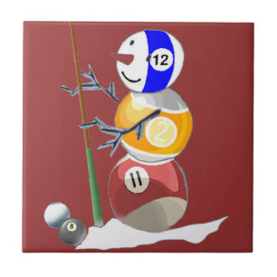 Carreau Billiard Ball Snowman