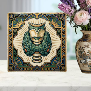 Carreau Biologie thyroïdienne Art déco médicale vintage