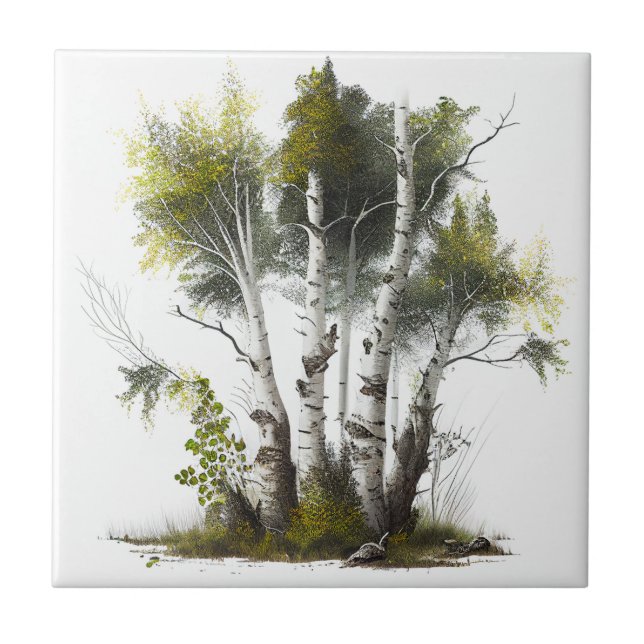 Carreau Birch Trees, Les Birches Irlande du Nord (Devant)