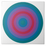 Carreau Biscay Bay Viva Magenta Cercles<br><div class="desc">Profitez de ce motif circulaire en dégradés de la couleur de l'année 2023 Viva Magenta à la baie de Biscay.</div>