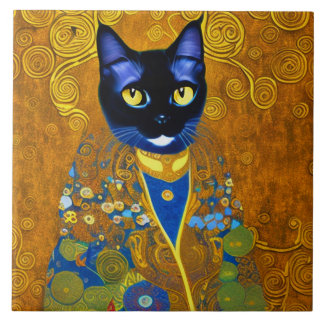 Carreau Black Cat in a Burnoose