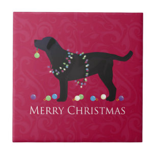 Carreau Black Lab Joyeux Noël Design
