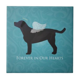 Carreau Black Lab Pet Memorial Sympathy Pet Perte Concepti