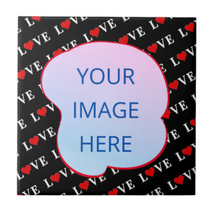 Carreau Black LOVE tendance noir et blanc