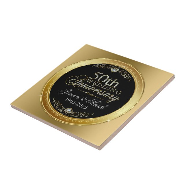 Carreau Black & Parties scintillant 50e anniversaire de Ma (Côté)