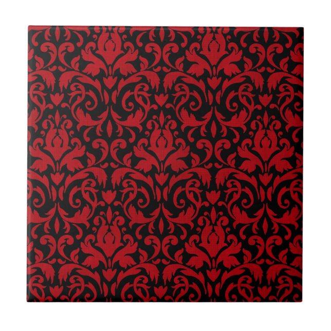 CARREAU BLACK-RED-SWIRLY (Devant)