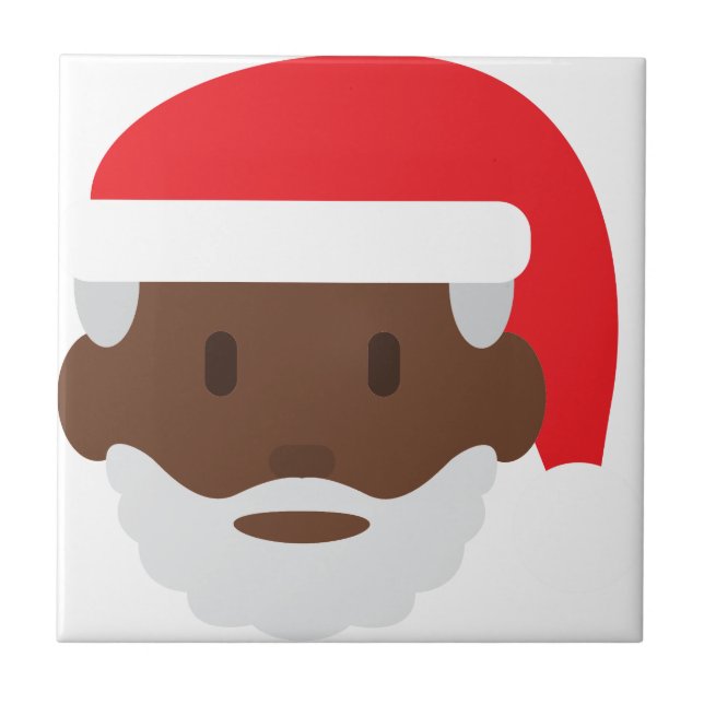 Carreau black santa claus emoji (Devant)