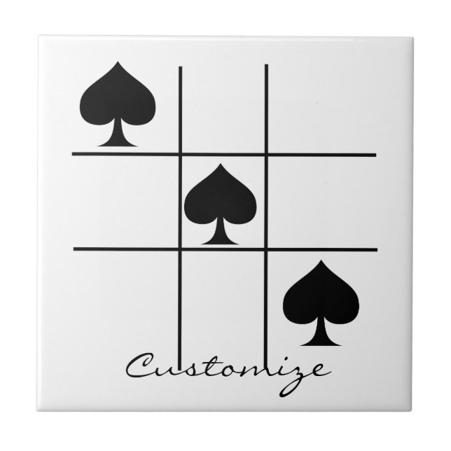 Carreau Black Spades Tic Tac Toe Thunder_Cove (Devant)
