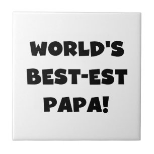 Carreau Black Text World's Best of Papa Tshirts and Gifts