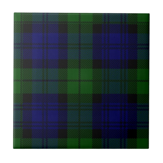 Carreau Black Watch Tartan bleu vert Plaid (Devant)