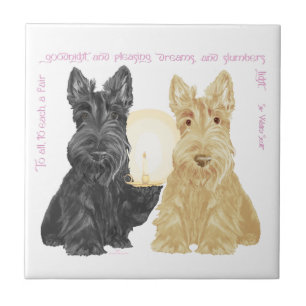 Carreau Black & Wheaten Goodnight Scotties