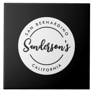 Carreau Black White City Ville Lieu Nom Endroit Cercle