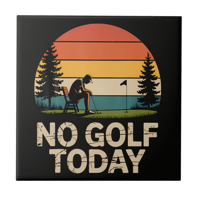 Carreau Blague de golf d'aujourd'hui drôle triste (Devant)