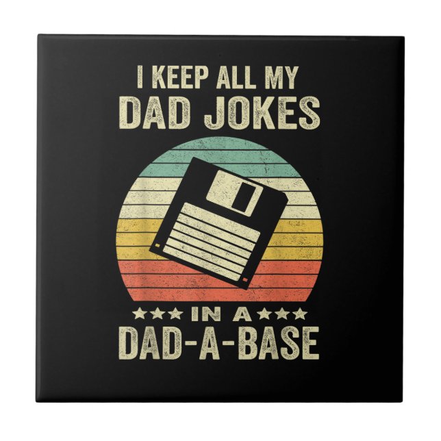 Carreau Blagues drôles de papa pour hommes dans dad-a-Base (Devant)