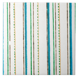 Carreau Blanc Bleu Vert Brown rayures Japonais textile