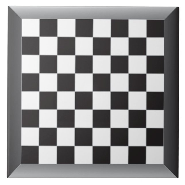 Carreau blanc de noir de table d'échecs (Devant)