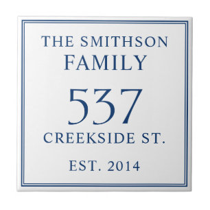 Carreau Blanc et bleu Date d'établissement Adresse Maison