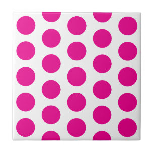 CARREAU BLANC ET ROSE CHAUD À POIS STYLÉ SIMPLE SUR MESURE