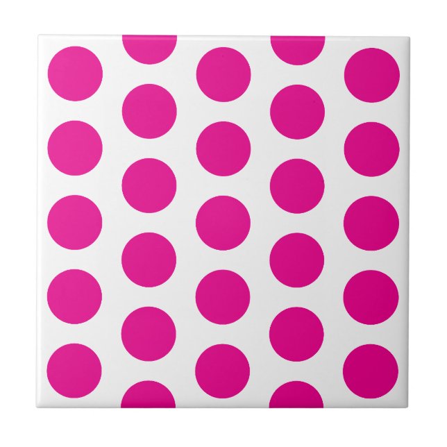 CARREAU BLANC ET ROSE CHAUD À POIS STYLÉ SIMPLE SUR MESURE (Devant)