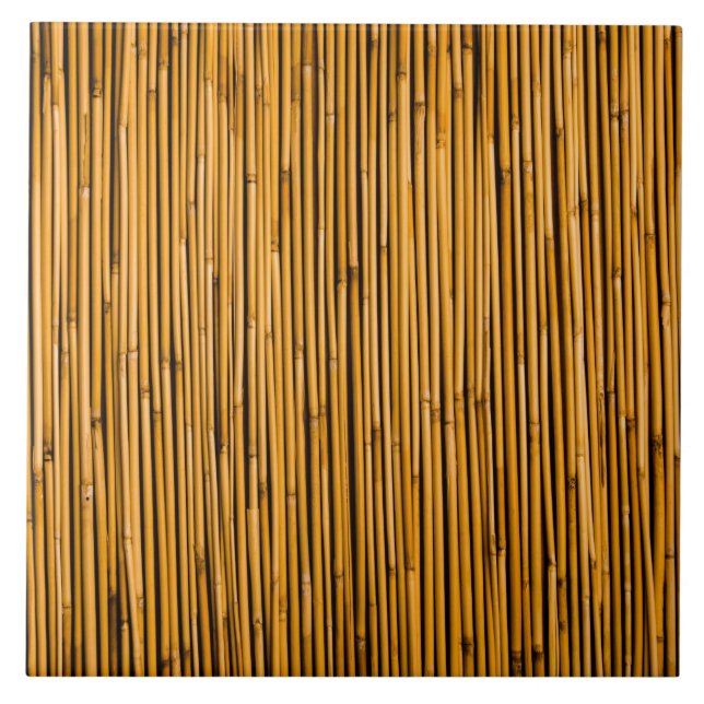 Carreau Blanc tropical d'île d'arrière - plan en bambou (Devant)