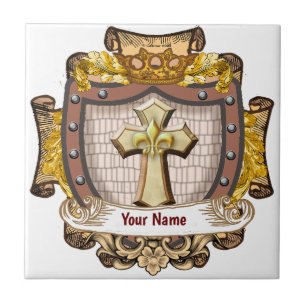 Carreau Blason de Famille Aurum Nom de Famille