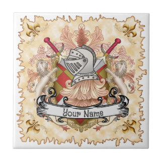 Carreau Blason de Famille Red Knight Nom de Famille