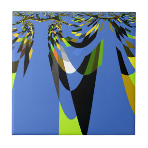 Carreau Bleu Africain Tribal Motif Motif Art Imprimer