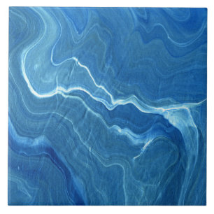 Carreau Bleu Agate Marbre Abstraction