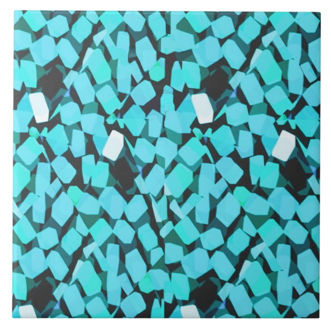 Carreau Bleu Avalanche grande tuile (Devant)