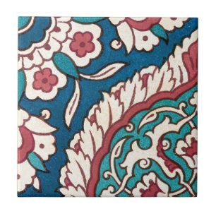 Carreau Bleu blanc rouge Turquoise Oriental Azulejo Motif