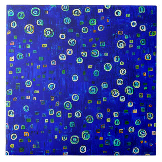 Carreau Bleu bohème Art Nouveau