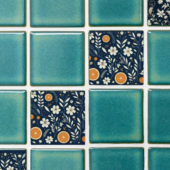 Carreau bleu botanique (Créateur téléchargé)