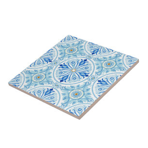 Carreau bleu cobalt de la côte amalfitaine méditer