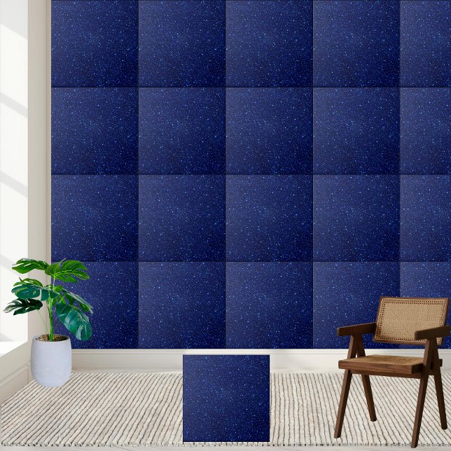 Carreau Bleu cosmique Galaxie Starry Night Carrelage céram (Cosmic Blue Galaxy Starry Night Ceramic Tile)