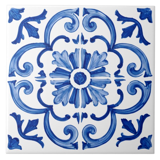 Carreau bleu de Méditerranée (Devant)