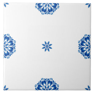 Carreau Bleu et blanc minimaliste méditerranéen