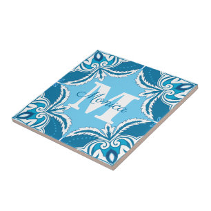 Carreau 💙 🤍 bleu et blanc Porto Azulejos,