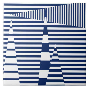 Carreau Bleu et blanc sur bandes