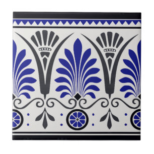Carreau Bleu et noir de Cobalt Ceramic Border Tile
