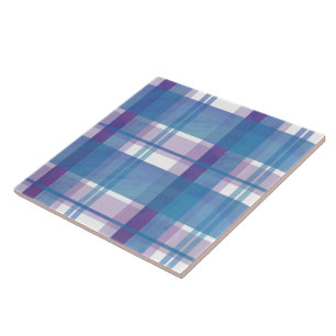 Carreau Bleu et pourpre de plaid de Madras