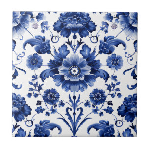 Carreau Bleu floral