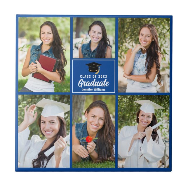 Carreau Bleu Graduate Photo Collage Custom Graduate (Devant)