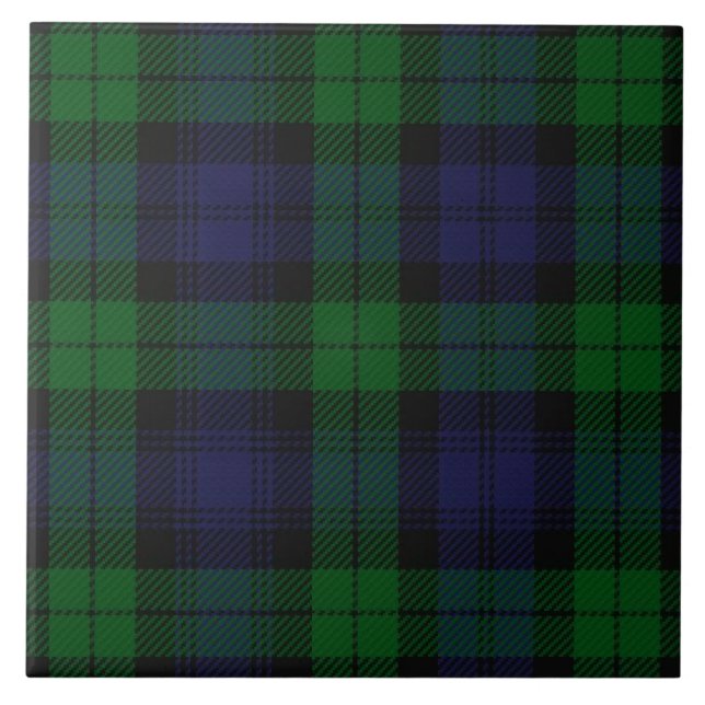 Carreau Bleu Green Highland Tartan Check (Devant)