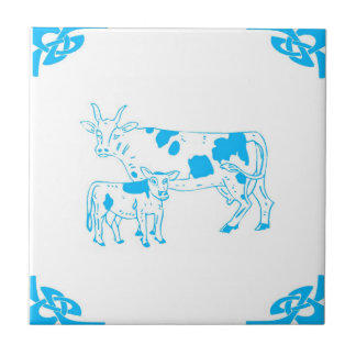 Carreau Bleu hollandais vache look