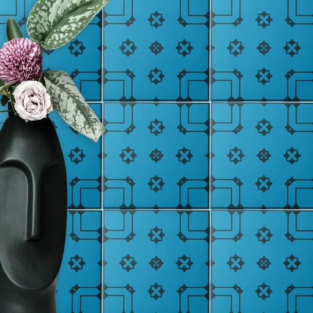 Carreau Bleu & Indigo Motif en Mosaïque décorative (Créateur téléchargé)