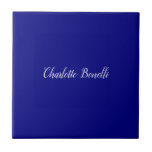 Carreau Bleu marin minimaliste professionnel<br><div class="desc">Vous pouvez facilement modifier les polices,  l'image de base et la couleur,  caractères de lettre.</div>