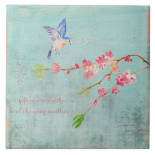 Carreau Bleu météo de la floraison des oiseaux de printe