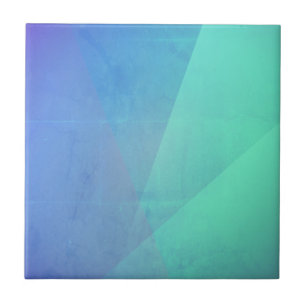 Carreau Bleu moderne Aqua & Turquoise Dégradé Géométrique